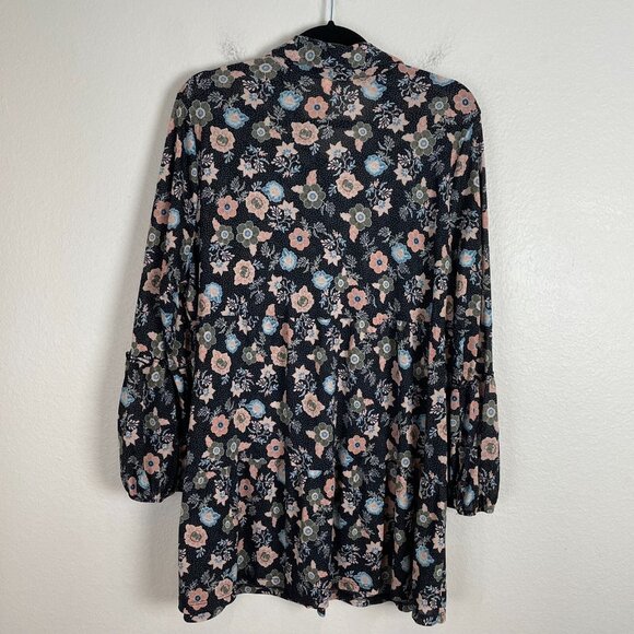Style&co. Womens Plus 2X Floral Button up Blouse Long Sleeve Shirt Top - Picture 8 of 9